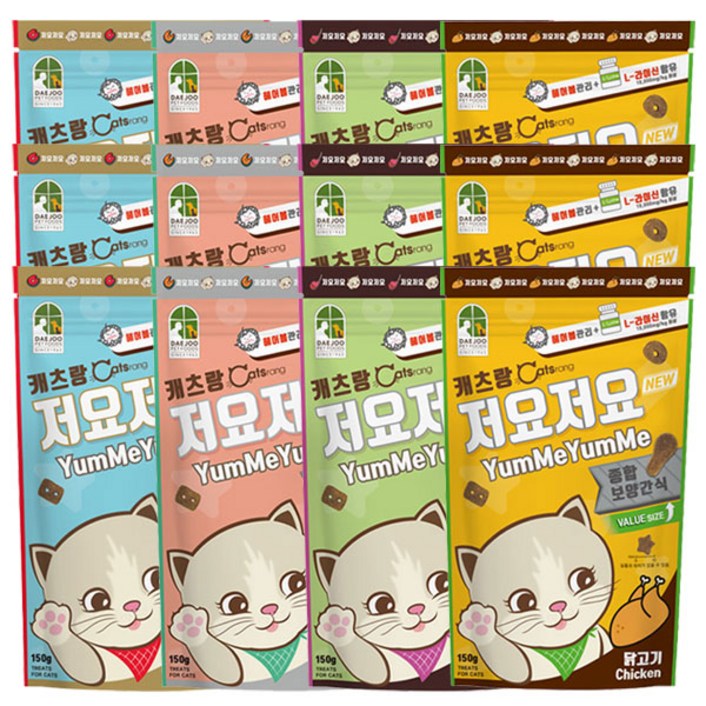 캐츠랑 저요저요 콤보 대용량 150g x 12개 고양이간식