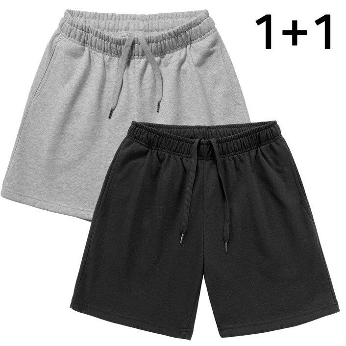 엠씨티 남녀공용 베이직 쭈리 5부 반바지 2종 세트