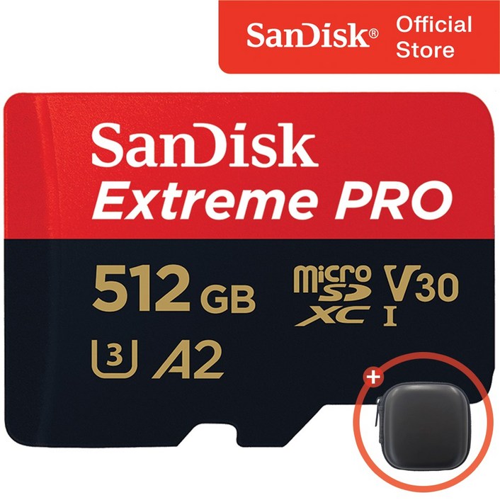 샌디스크코리아 공식인증정품 마이크로 SD 카드 익스트림 프로 QXCD 512GB SD 아답터포함 , 512GB, 1개