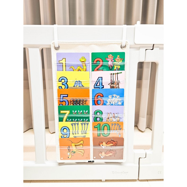 베이비룸 월포켓 전면 차트 책장 책꽂이 언어 낱말 카드 학습 교구, 1개, 베이비룸포켓F