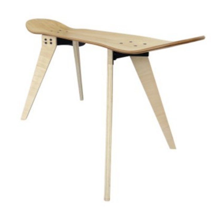 스케이트보드데크 우드다리 의자 나무인테리어 테이블 소품 롱보드 스툴 슈프림
