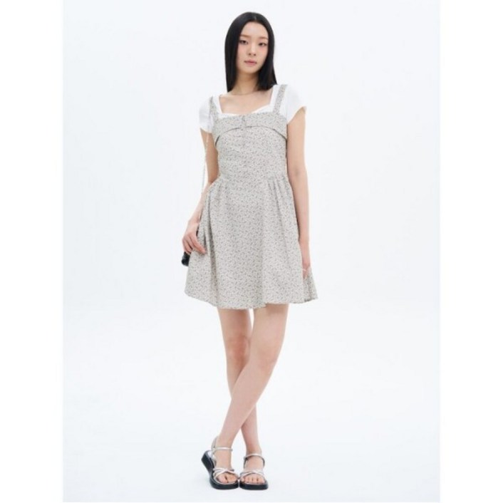 [에잇세컨즈] 패턴 미니 원피스 - 아이보리 (115671AQ10)