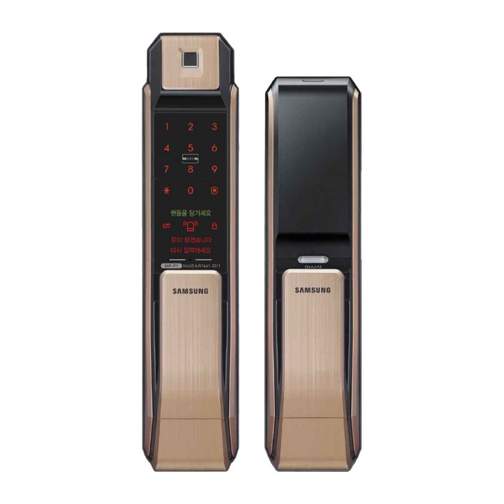 삼성SDS 스마트도어록 지문인식 푸시풀 SHP-P71 현관문 번호키 도어락 설치
