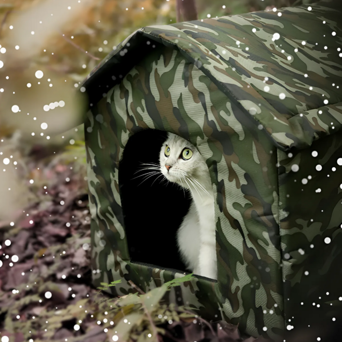 현우상점 길고양이 야외 실외 방수 겨울집, 밀리터리, 1개