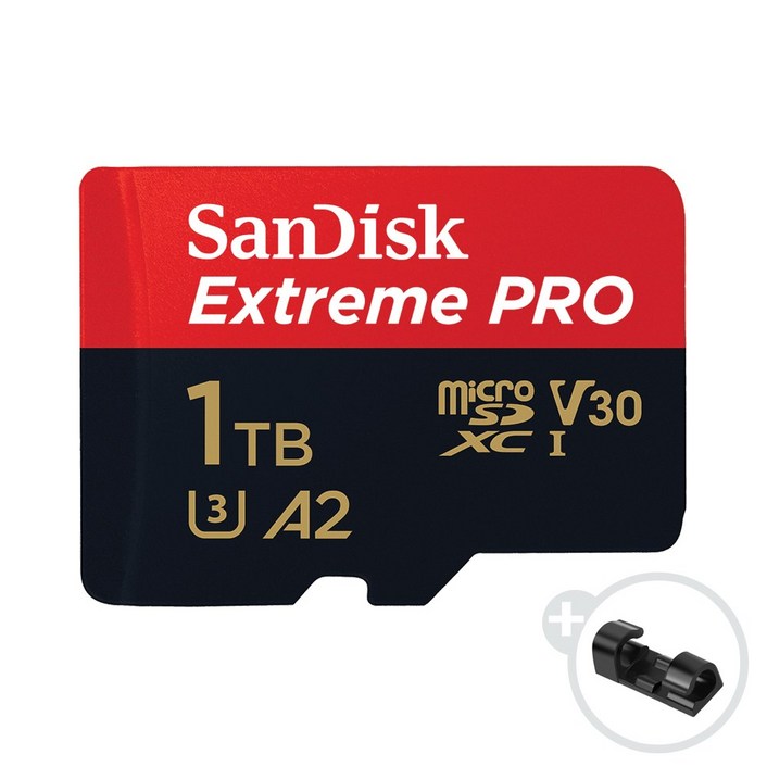 샌디스크 익스트림 프로 마이크로 SD 카드 + 데이터 클립, 1TB