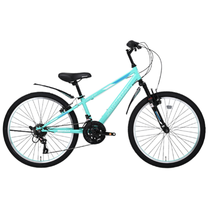 2025 케이투바이크 MTB 자전거 레이브SF 24인치 주니어 초등학생 21단 시마노 변속레버 반조립, 1개, 150cm, 민트