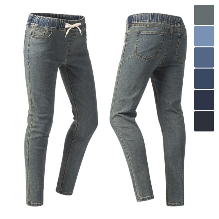 모니즈 6컬러 2838 빅사이즈 밴딩 스판 청바지 DNP005