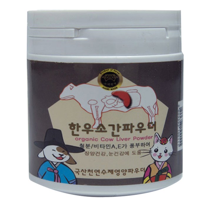웰펫 한우 소 간 파우더 반려견 간식, 1개 웰펫 한우 소 간 파우더 반려견 간식, 1개