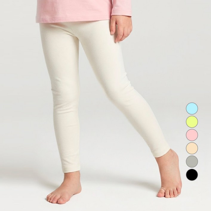 유니프랜드 아동용 베이직 40수 후라이스 스판 9부 레깅스