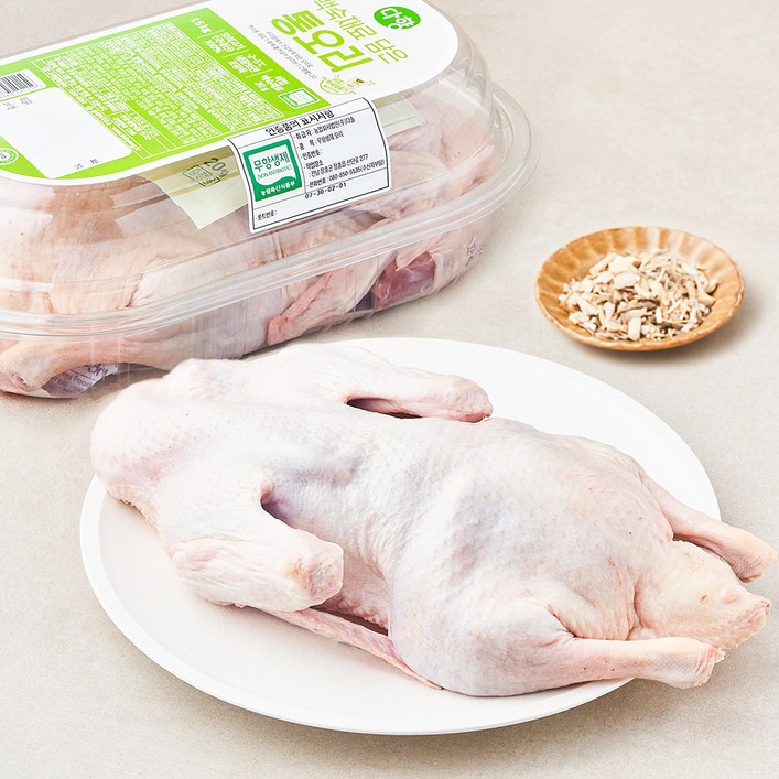로켓프레시 다향 무항생제 인증 백숙재료 담은 통오리 냉장, 1.6kg, 1개