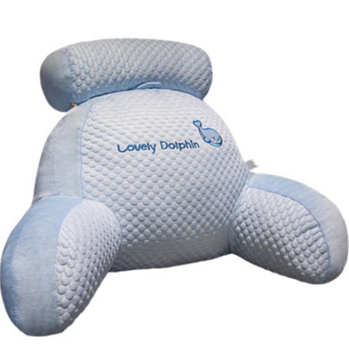 쿨원단 허리 경추 등받이 쿠션, 블루