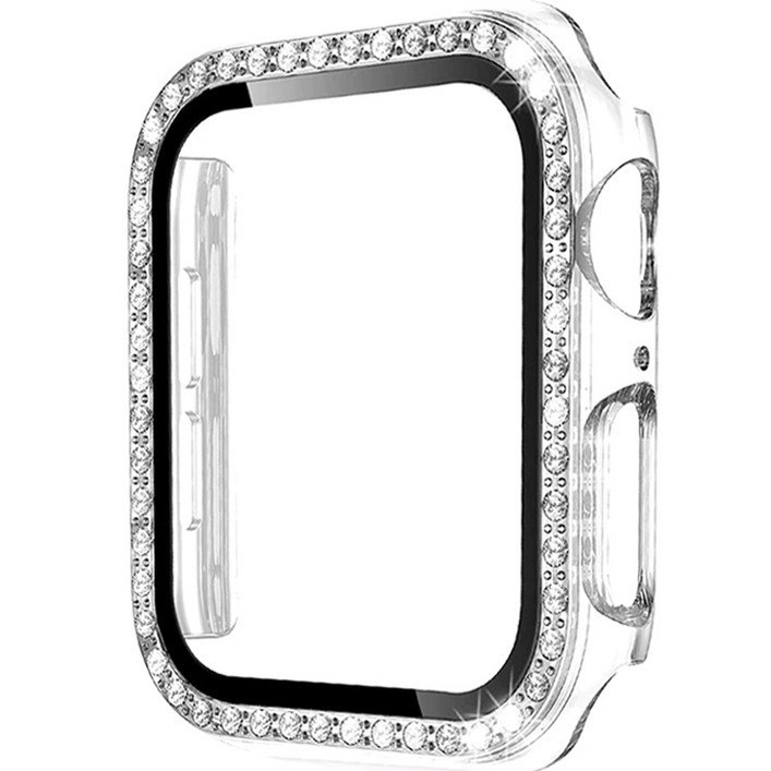 이츠라이프 애플워치 큐빅 풀커버 강화유리 스퀘어 케이스 40mm