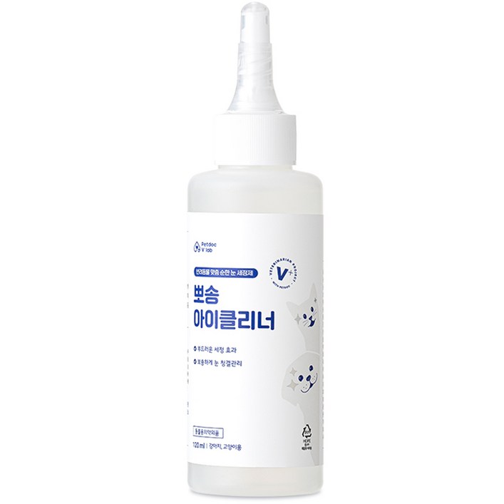 브이랩 반려동물 뽀송 아이 클리너 세정제, 120ml, 1개
