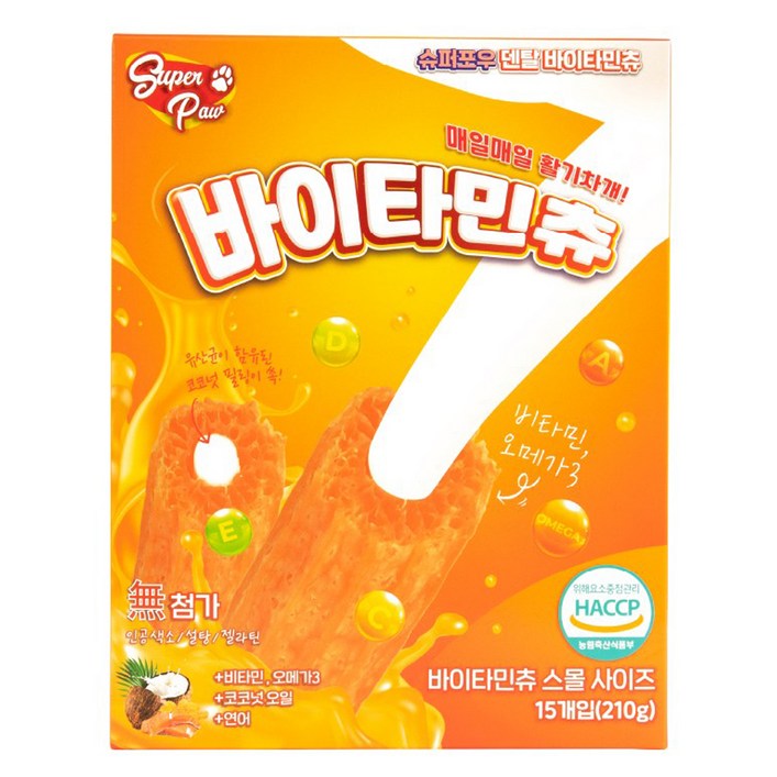 슈퍼포우 강아지 바이타민츄 덴탈껌 S 15p, 1개