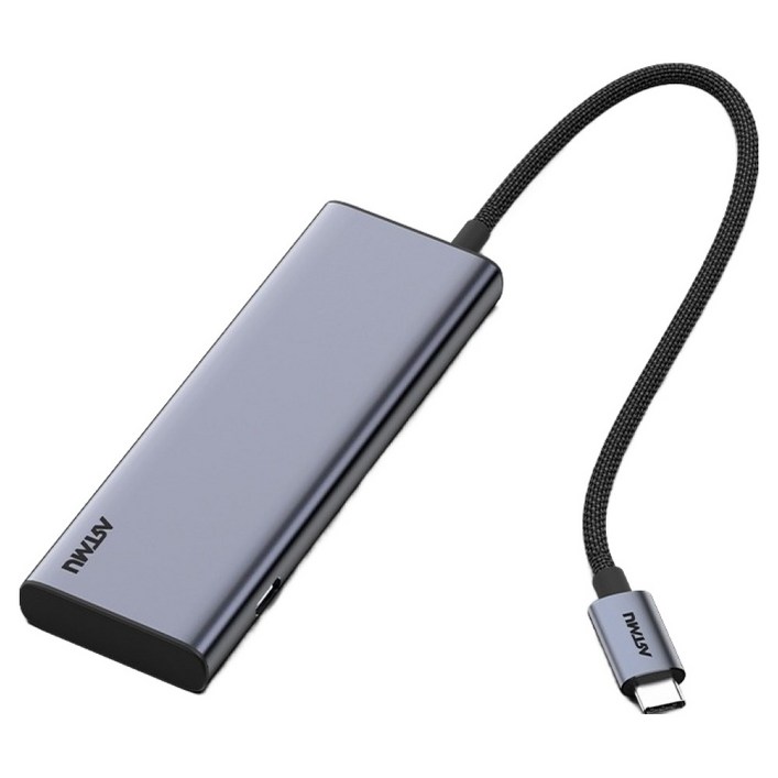 아트뮤 USB C타입 6in1 4K 60hz Gen2 10Gbps 멀티 허브 MH320, 메탈그레이, 1개