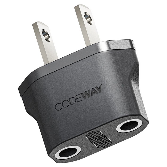 코드웨이 돼지코 220V 변환 110V 플러그 여행용 어댑터 블랙 35x40mm