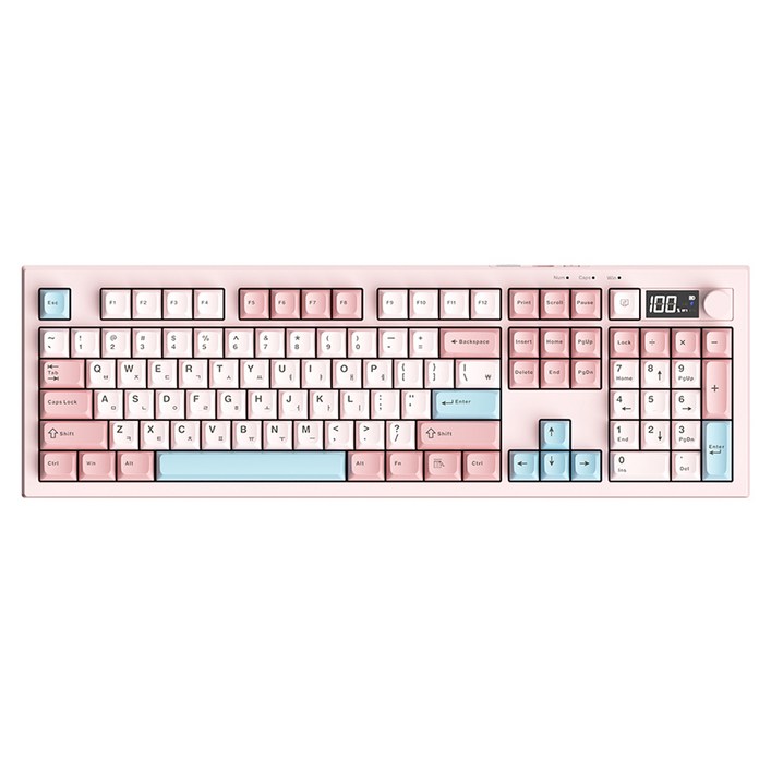 AULA 독거미 한글 저소음 펀키스 유무선 멤브레인 키보드