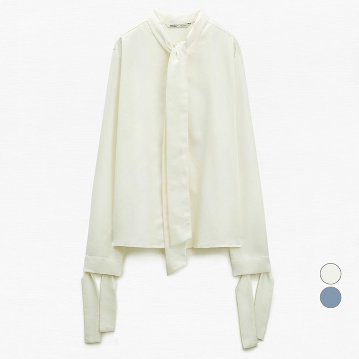 미쏘 여성용 보우 디테일 블라우스