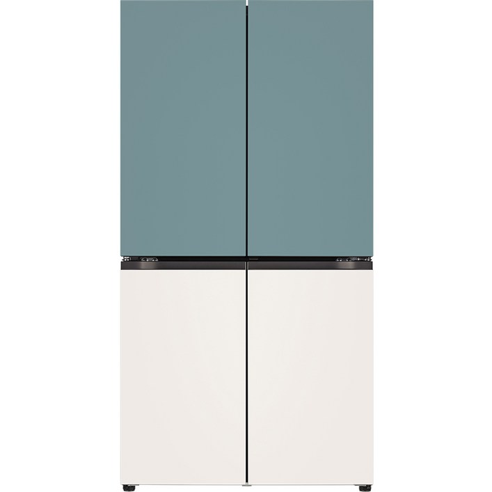 [10% 환급가전] [색상선택형] LG전자 오브제 870L 매직스페이스 메탈 4도어 디오스 냉장고 방문설치