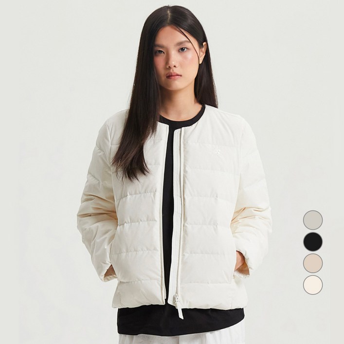 뉴발란스 여성용 액티브 라이트 경량 덕 다운 패딩 점퍼 NBNPFB9012