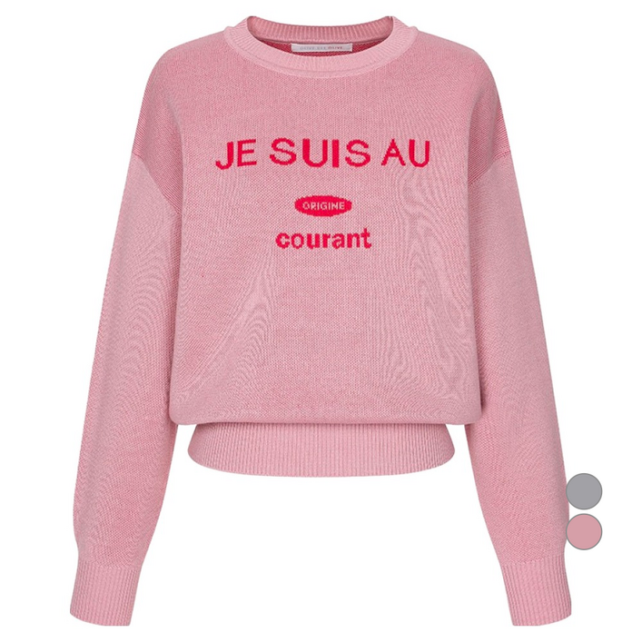 올리브데올리브 여성용 컬러레터링 포인트 니트 풀오버