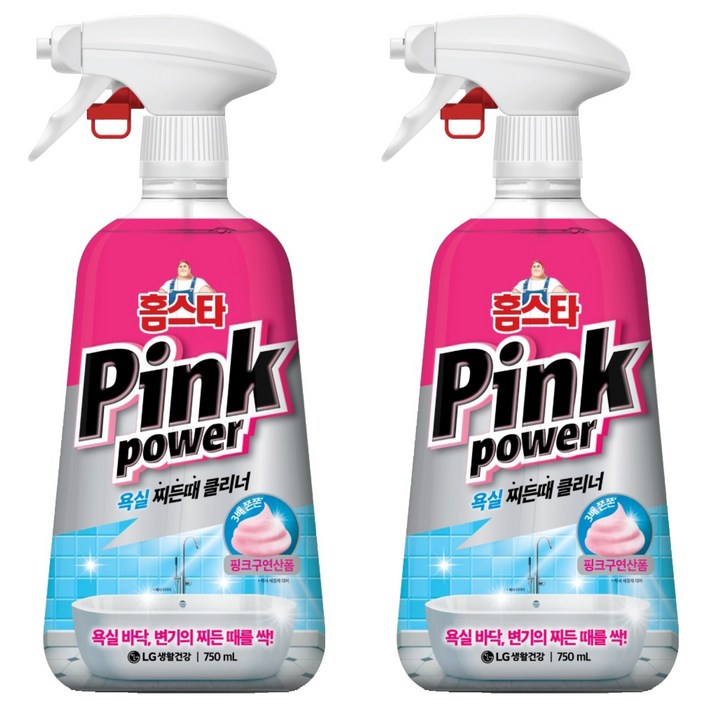 홈스타 핑크파워 욕실 찌든때 클리너, 750ml, 2개