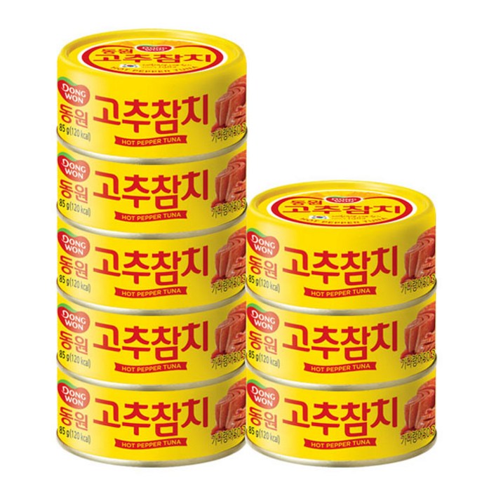동원참치 고추 참치, 85g, 8개