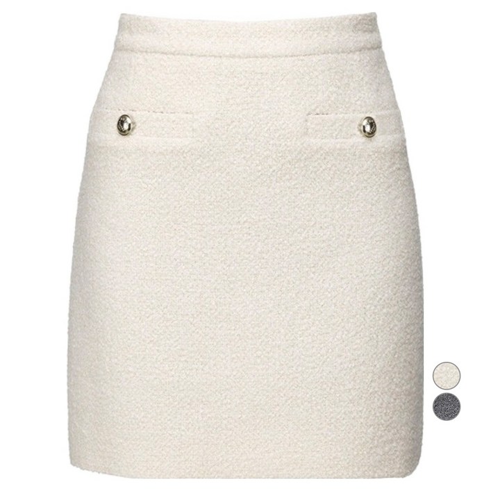 온앤온 여성용 팬시 트위드 미니 스커트 NEW3WS920