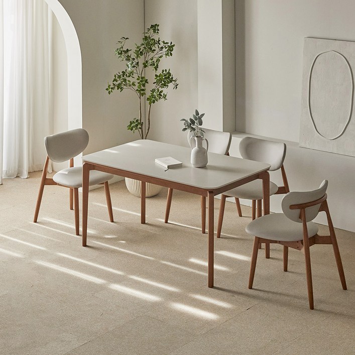 파로마 리샤르D 통세라믹 원목식탁  의자세트 4인 방문설치