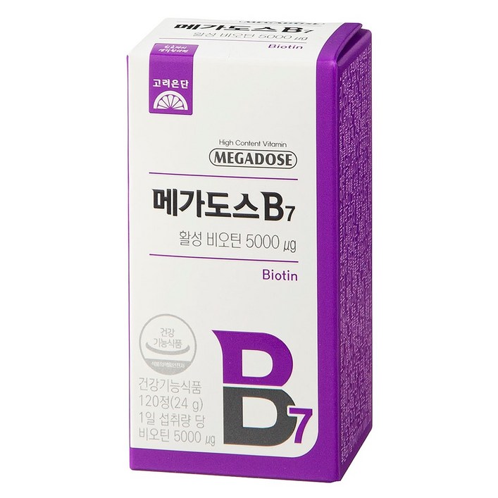 메가도스 B7 활성 비오틴 24g, 120정, 1개