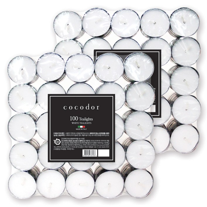 코코도르 화이트 티라이트 캔들 100p