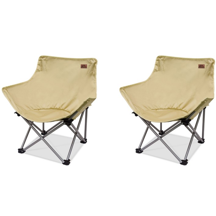 [쿠팡수입] 아웃도어 포레스트 컴포트 캠핑 의자 세트, 아이보리, 2개 - 쇼핑앤샵