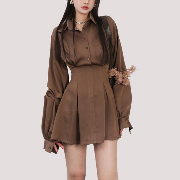 마켓에이 여성용 프렌치 봄 셔츠 원피스