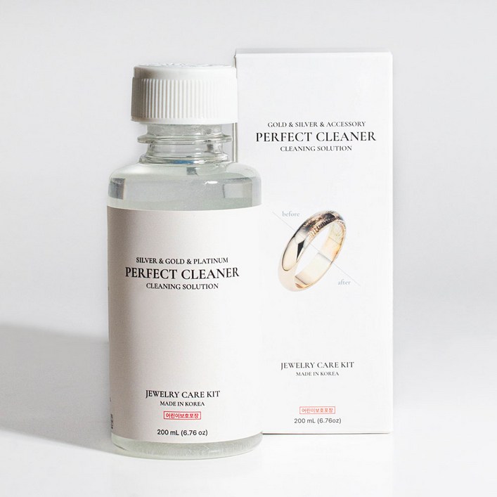 솔앤솔 올인원 금 은 퍼펙트 클리너 200ml  핀셋  폴리싱천 세트