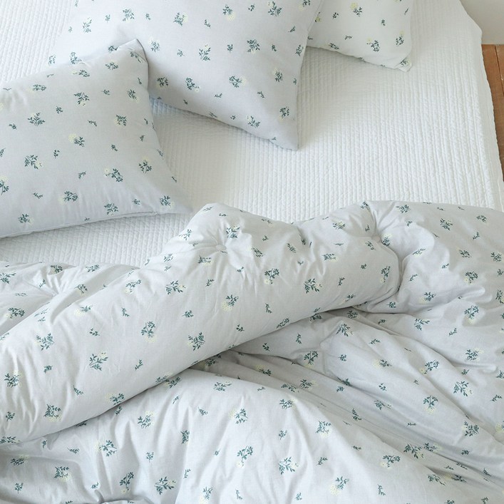 누블 에델 플라워 60수 아사 순면 사계절 차렵이불