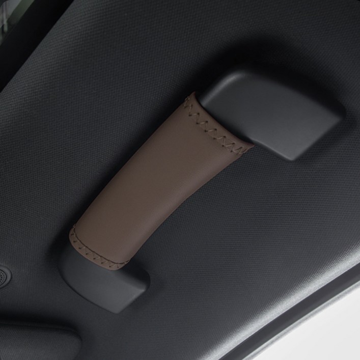 오토크루 프리미엄 레더 핸들그립 실내 손잡이 가죽커버 ACi05, 모카브라운, 4개