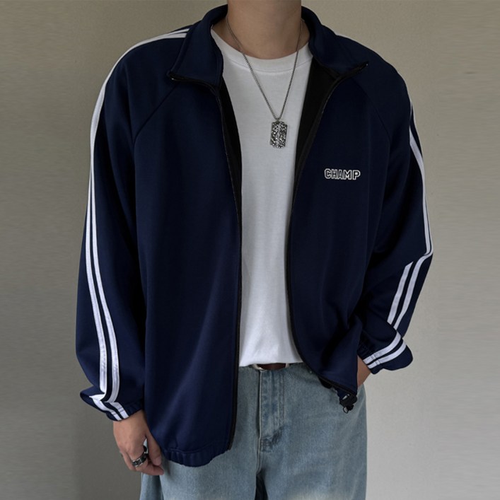 머시따 남성용 챔프 트랙 저지 집업 자켓