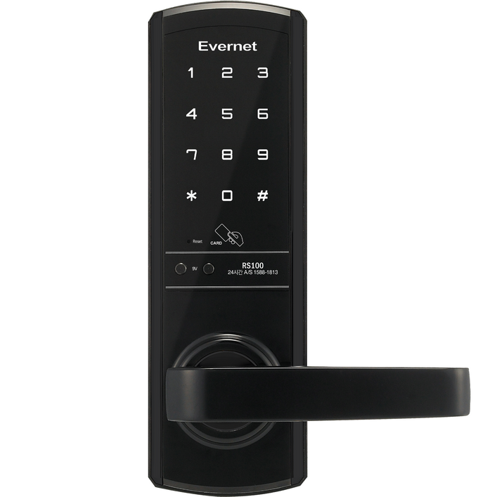 에버넷 무타공 레버형 주키 번호  카드 RS100 방문설치