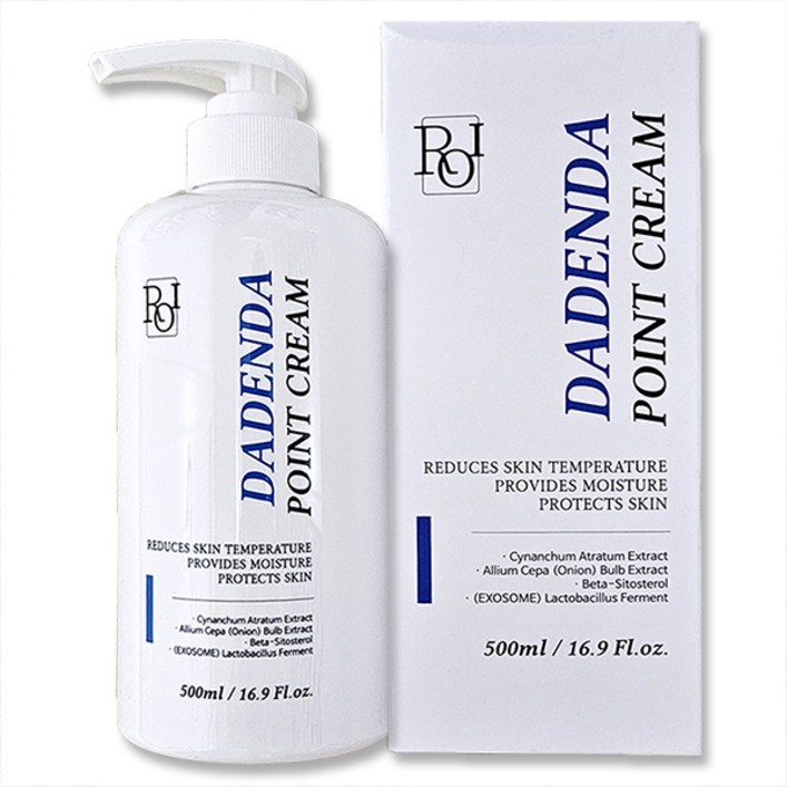 리뉴얼 다덴다 포인트 크림 자극 손상 받은 붉은 악건성 트러블 예민 피부 수분 진정 보습 재건 수면팩대용, 2개, 500ml