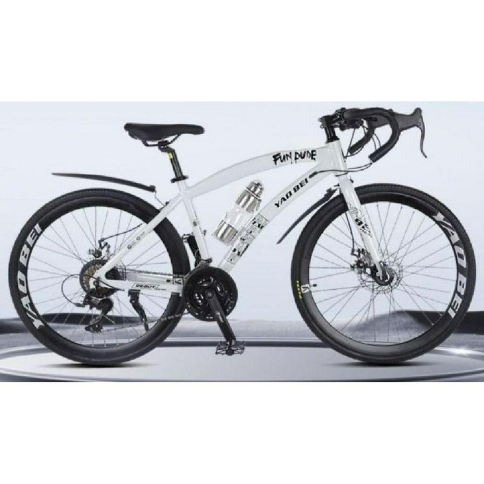 자전거 24단 로드자전거 바이크 성인 학생 사이클 멋있는자전거 스포츠 운동, 화이트