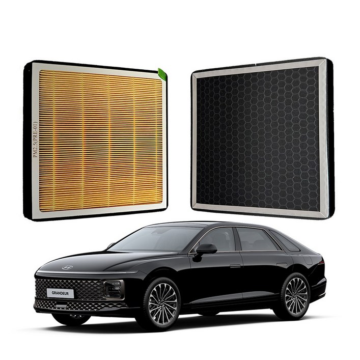 리얼핏 헤파 활성탄 듀얼 에어컨필터 [현대기아차종호환], PRE-02 / 그랜저GN7 (22~현재), 1개