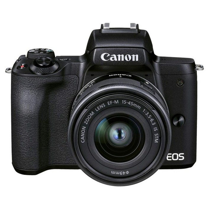 Canon 미러리스 SLR 카메라 EOS Kiss M2 표준 줌 렌즈 키트 블랙 KISSM2BK-1545