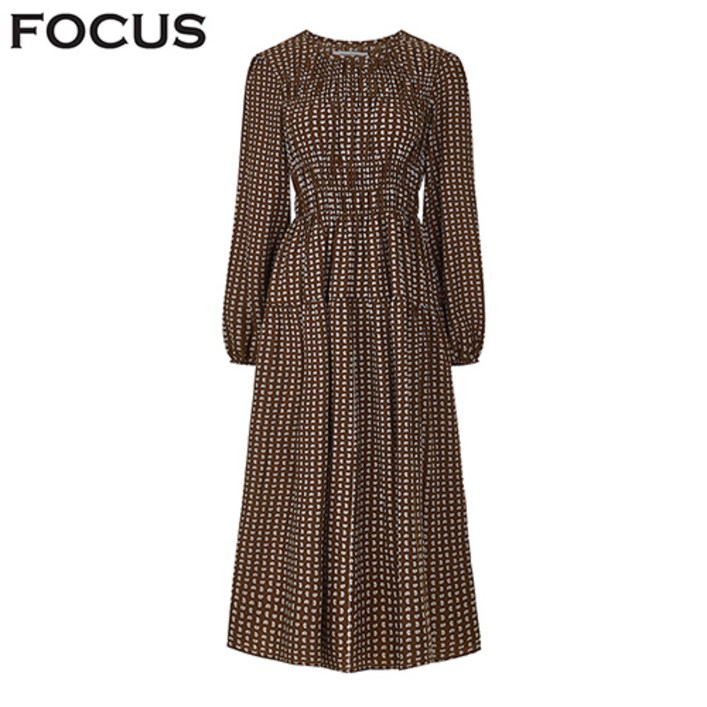 미니 드롭 스모크 셔링 원피스_VFI5F1OP3101