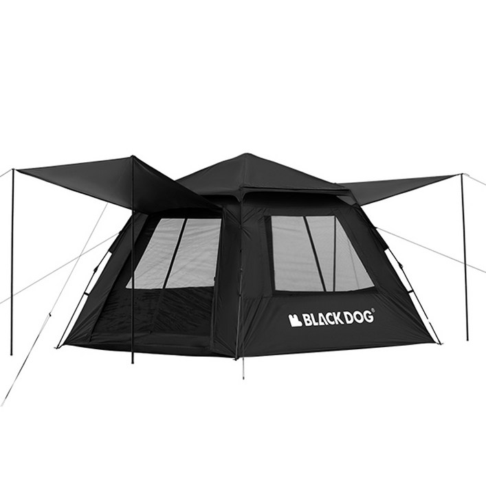 BLACKDOG 원터치 레저 2.4m 2도어 2윈도우 텐트  소형텐트 3~4인용 240x240x135 CBD2450WS030