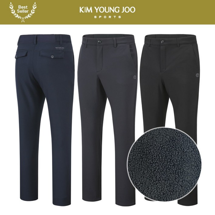 김영주스포츠 남성 기모 본딩 골프 팬츠 겨울용 MP31