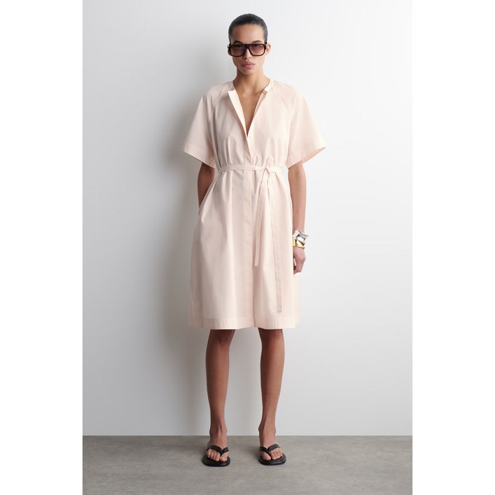 COS 코스라이트핑크래글렁슬리브면원피스