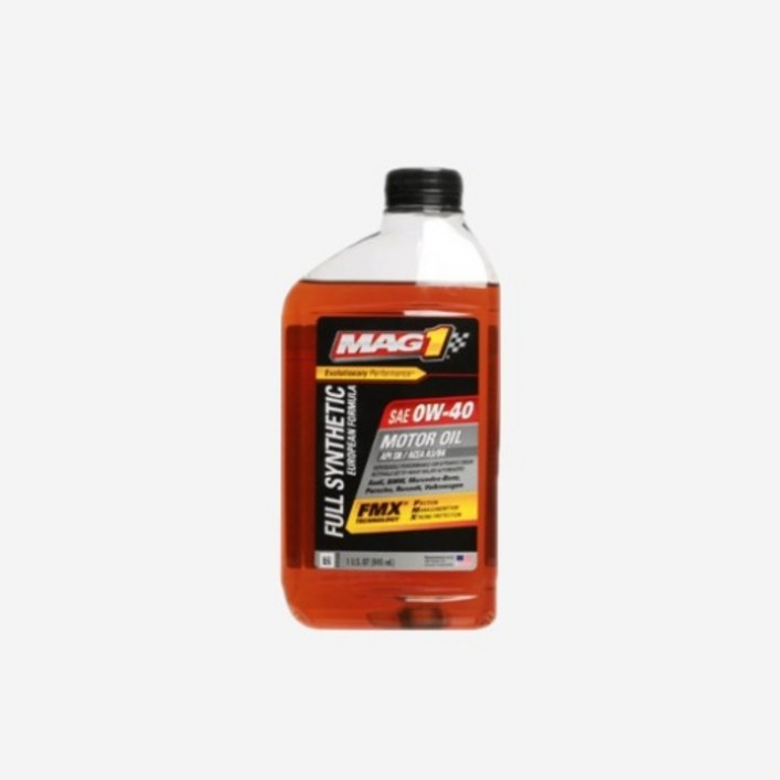 MAG1맥원 100 합성오일 0W40 946ml 가솔린 LPG 디젤 프리미엄 10대 엔진오일 프리미엄 합성유, 1개, 946ml