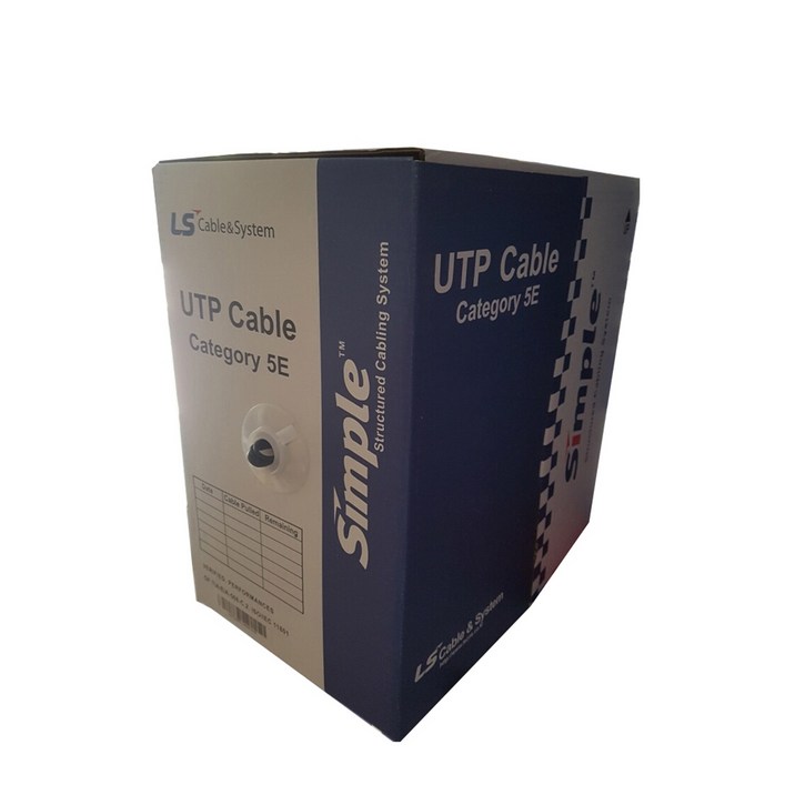 LS전선 옥외용 UTP CAT5E 200M 철심내장, 블랙, 1개, 200m