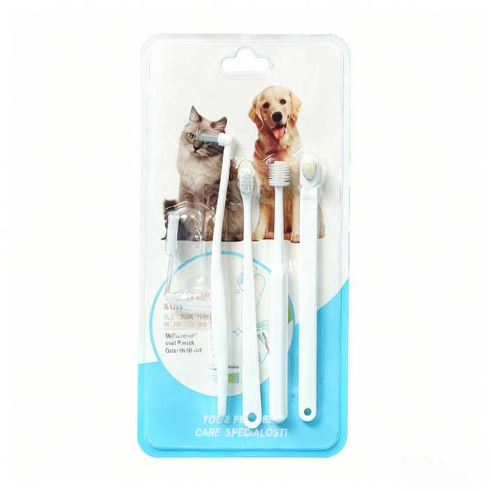 강아지 고양이 칫솔 5종 세트 360도 손가락 미세모 구강관리 치석제거