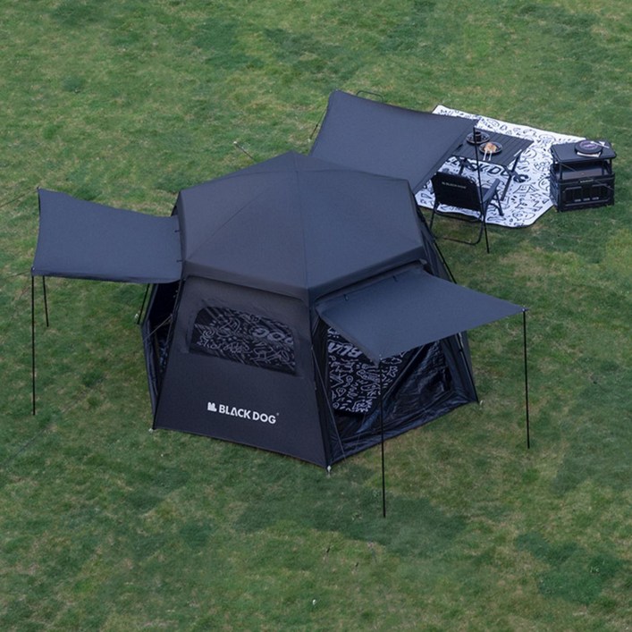 BLACKDOG 블랙독 캠핑 자동 텐트 육각형 원터치 오토 텐트 그늘막 돔 쉘터 CBD2300QT012